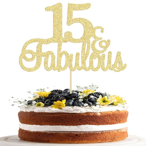 Vista 12 de Gyufise 1 decoración de 30 con purpurina dorada y fabulosos adornos para tartas de 30 años y fabulosos adornos para tartas de cumpleaños de 30 años