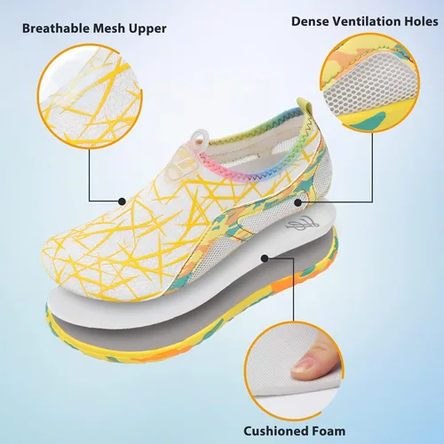 Vista 2 de LeIsfIt Zapatos de agua para hombre y mujer, descalzos, secado rápido, para natación, playa, surf, piscina, río, yoga