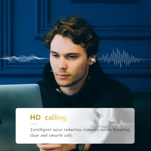 Vista 6 de Auriculares inalámbricos Bluetooth con clip Bluetooth 5.3 con clip de oreja para conducción ósea, auriculares inalámbricos para orejas pequeñas