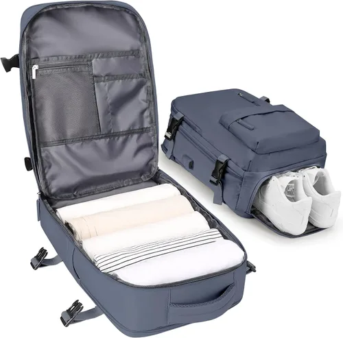 Vista 16 de VGCUB Mochila grande de viaje para trabajo, negocios, mochila para computadora portátil aprobada para vuelo, para mujeres y hombres, mochila