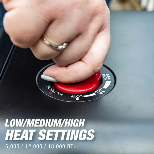 Vista 6 de Mr. Heater MH18CH Calefactor Radiante de Gabinete LP, Negro