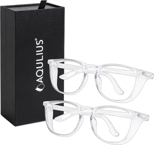 Vista 6 de Aqulius 2 Pack Stylish Safety Glasses Goggles, Scratch Resistant, Safety Glasses for Women, Blue Light, Glasses for Nurses