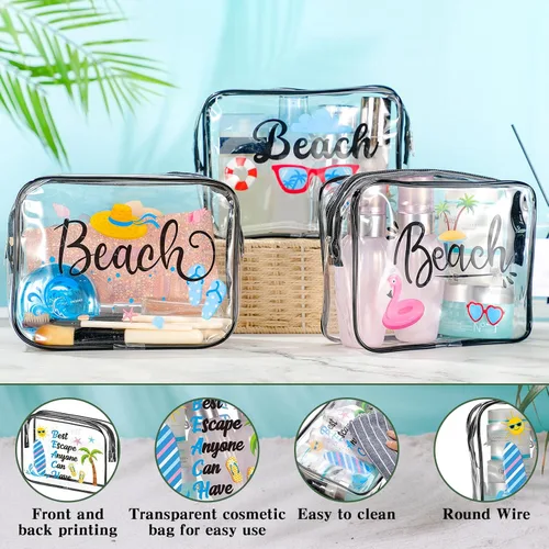 Vista 4 de Bolsas de maquillaje, regalos para mujeres, profesores, playa, crucero, natación, enfermera, baile, feliz graduación, kit de supervivencia, bolsas