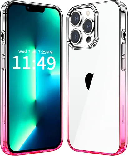 Vista 8 de JJGoo Compatible con iPhone 13 Pro Funda transparente, transparente a prueba de golpes, delgada, antiarañazos, carcasa protectora trasera