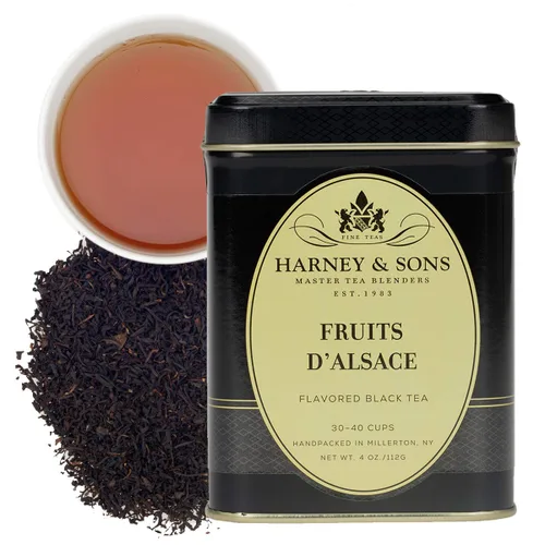 Vista 30 de Harney & Sons Té suelto Black Cask en lata, Bourbon, 4 oz