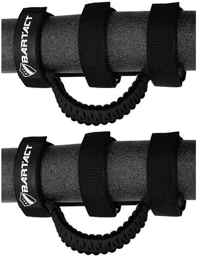 Vista 3 de Bartact Asas de Agarre para Barra Antivuelco Jeep Wrangler JL, JK, TJ, YJ y Jeep Gladiator 1955–2023 Hebilla de Metal Mejorada, Asas de Agarre
