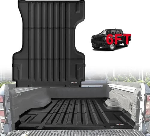 Vista 22 de TripleAliners - Tapete para caja de camioneta (de ejes) de 5 pies, encaje perfecto para pick-up de carga, accesorio de protección de vehículo