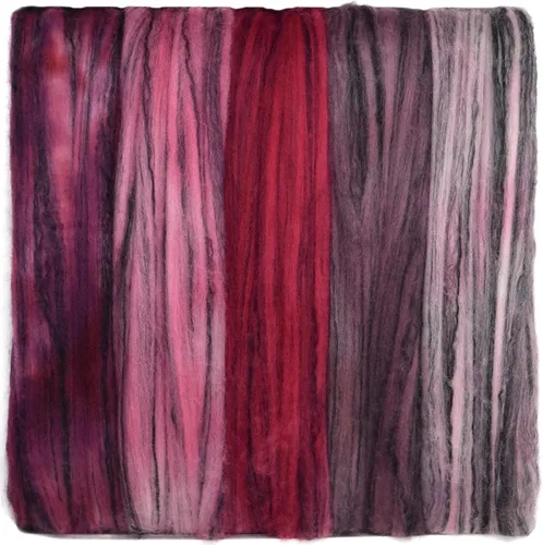 Vista 31 de Teñido a mano Superfino Merino Tencel Roving para hilar y fieltro. Albaricoque 1oz