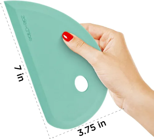 Vista 2 de Zoie + Chloe Raspador de silicona multiusos - Tazón de masa para glaseado y más Amarillo