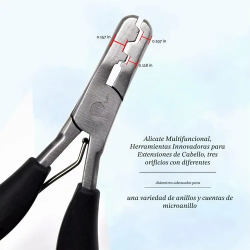 Vista 2 de Fusion Bond - Herramienta aplastadora para extensiones de cabello de queratina con punta plana, alicates para extensiones de cabello preunidas