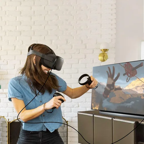 Vista 4 de TPLTECH Cable de enlace para cargar Oculus Quest 2, USB 3.0 tipo A a C, cable compatible con Oculus Quest 1 Quest 2 cable de enlace de auriculares