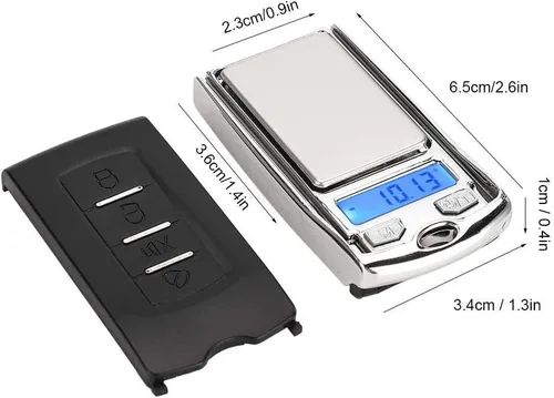 Vista 2 de 3.53 oz/0.01 Escala de bolsillo digital de alta precisión portátil de joyería electrónica pequeña escala LCD para joyería