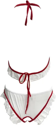 Vista 2 de Conjunto de lencería para mujer, disfraz de enfermera de ruiseñor travieso