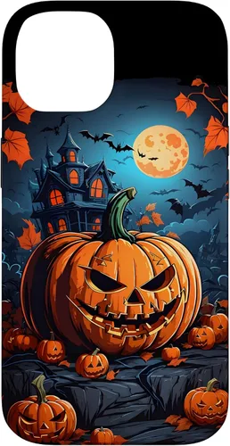 Vista 4 de iPhone 11 Pro Max - Funda para disfraz de Halloween con diseño de calabaza tallada espeluznante