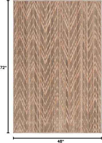 Vista 2 de SAFAVIEH Infinity Collection INF588V - Alfombra decorativa, 4 x 6 pies, color gris pardo y beige, no desprende pelusa y de fácil cuidado, ideal