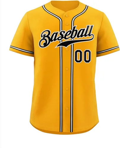Vista 30 de Camisetas de béisbol personalizadas para hombres, mujeres, niños, camisetas con botones, personalizadas, número de nombre impreso o cosido