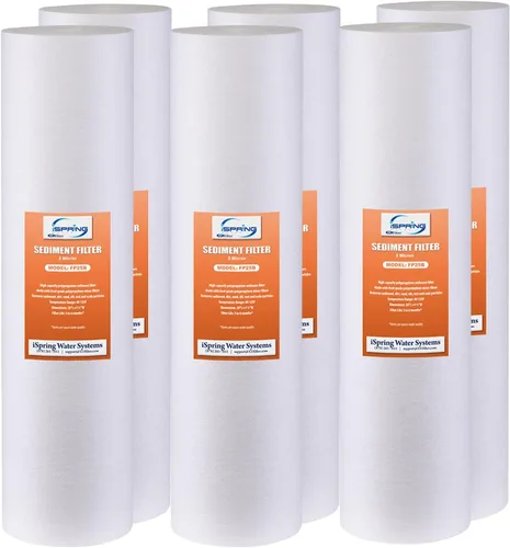 Vista 11 de iSpring F2WGB22B Juego de repuesto de filtro de agua de 2 etapas de 4.5 x 20 pulgadas para toda la casa con cartuchos de bloque de sedimentos