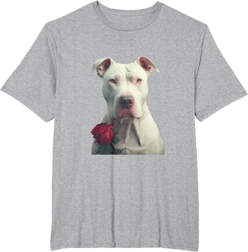 Vista 32 de Dogo Argentino Valentines Day Camiseta, Negro