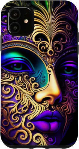 Vista 5 de Funda para disfraz de Mardi Gras psicodélico mágico para iPhone 15