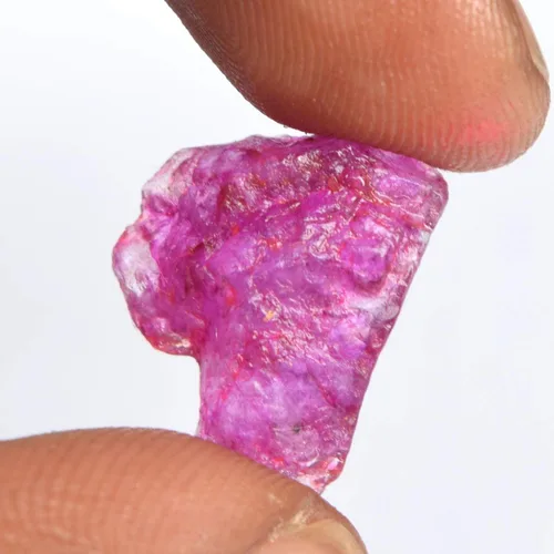 Vista 3 de Piedra preciosa de rubí rojo en bruto 8.00 Ct Natural Raw Raw Certified Red Ruby Stone, Gema, africano - rubí rojo