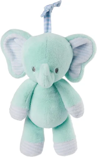Vista 10 de GUND Baby Safari Friends Collection - Elefante de peluche con campanilla, juguete sensorial para bebés y recién nacidos, color verde azulado, 7