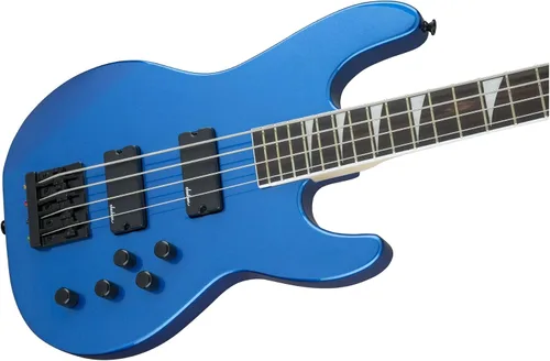 Vista 3 de Jackson JS Series Concert Bass JS3, diapasón de amaranto azul metálico