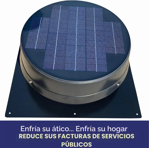 Vista 3 de Remington Solar Ventilador solar para ático de montaje en techo de 20 vatios - Serie redonda
