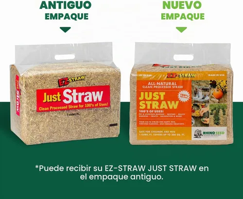 Vista 2 de EZ-Straw® Just Straw Clean - Paja procesada multiusos - Paca pequeña (1 pie cúbico)