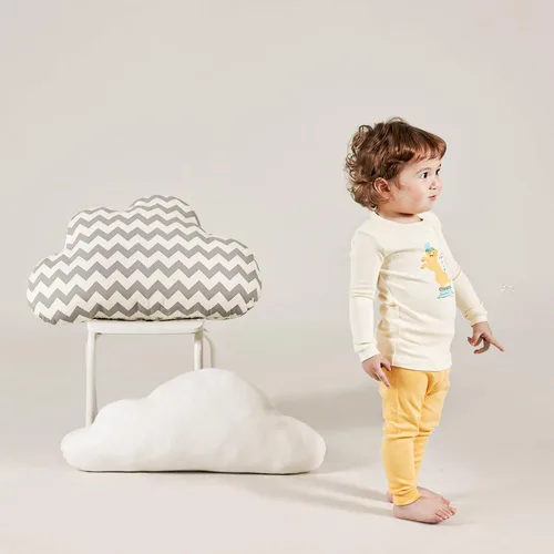 Vista 4 de moimoln Sibling - Pijama de manga larga de algodón suave y cálido de 6 meses a 8 años