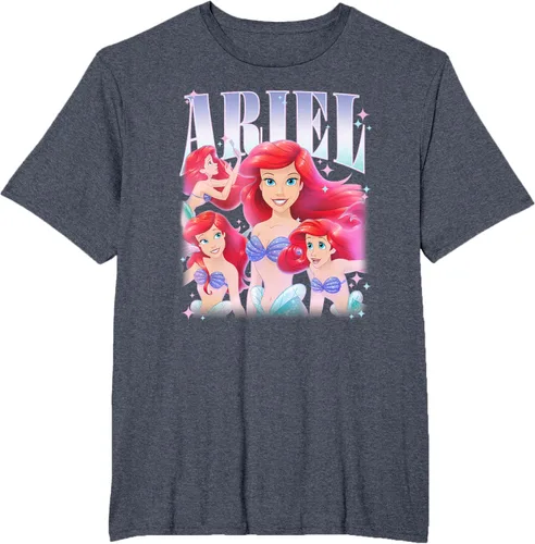 Vista 65 de Disney Camiseta de la princesa Ariel de la Sirenita Multi Pose, Negro