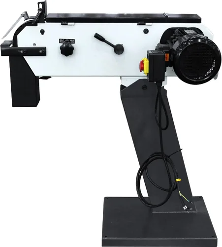 Vista 4 de KAKA INDUSTRIAL Amoladora de banda de 3 pulgadas x 79 pulgadas Motor 4HP 220V, cabeza ajustable, base de hierro fundido Amoladora de banda