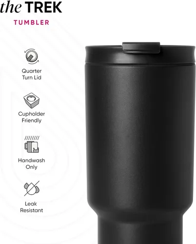 Vista 3 de Simple Modern, Colección Trek - Vaso térmico de acero inoxidable de 30 oz con tapa abatible y pajillas con licencia oficial de la NFL, regalos