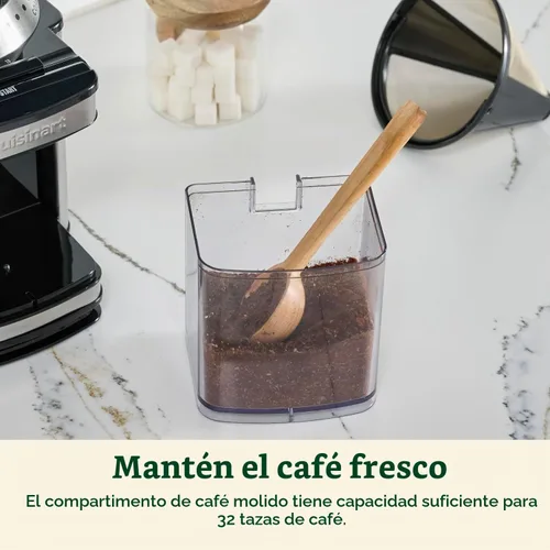 Vista 7 de Cuisinart Molinillo de café, molinillo de café eléctrico automático de un solo toque con fresas y selector de molienda de 18 posiciones, selector