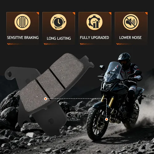 Vista 7 de LOCOPOW Pastillas de freno delanteras y traseras para Honda CB500F CB300F CB500X CBR250R CBR300R CBR500R CMX300 CMX500 Rebel 300 500 CTX700 NC700