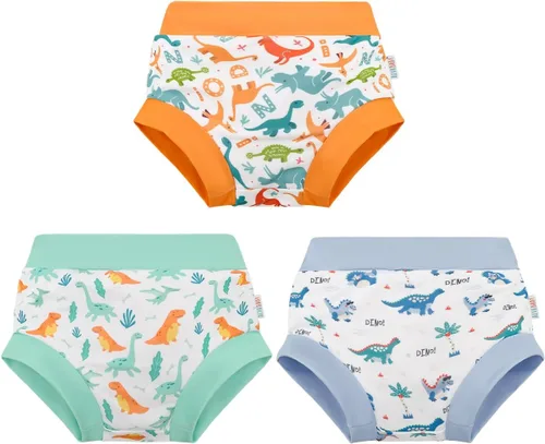 Vista 12 de ALVA - Paquete de 3 pañales de natación reutilizables para bebé, UPF 50+ Niño Color 01