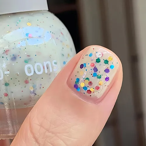 Vista 12 de Esmalte de uñas a base de agua Aurora verde brillante, esmalte de uñas con efecto cromado iridiscente, esmalte de uñas no tóxico para mujeres