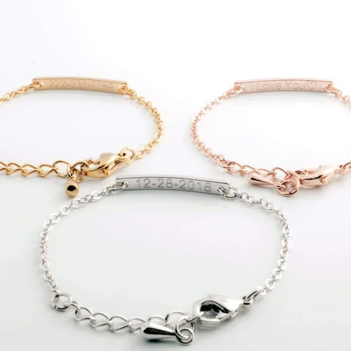 Vista 6 de Personalized Baby Name Bracelet Jewelry Gift Custom Baby Bracelets for Infant Girls & Boys, Ideal Christmas Gift for Kids, Elegant Baby Bracelets