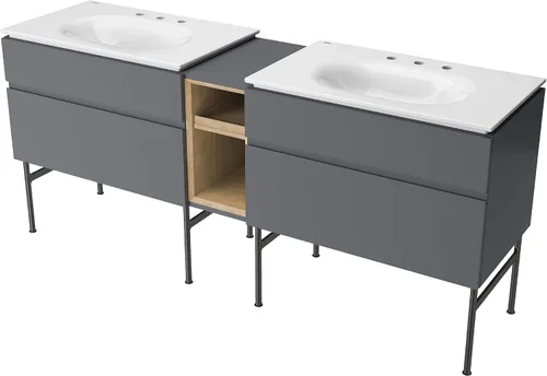 Vista 15 de American Standard 8722000.243 Studio S - Juego de patas para tocador, color negro mate