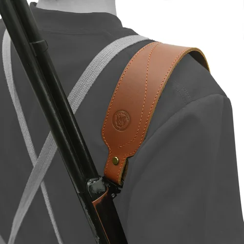 Vista 4 de Cinturón de caza de rifle de cuero acolchado cómodo correa de hombro suave cuero genuino accesorios de caza