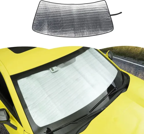 Vista 10 de Parasol para parabrisas, protector térmico para ventana de Chevrolet Camaro 2010-2015