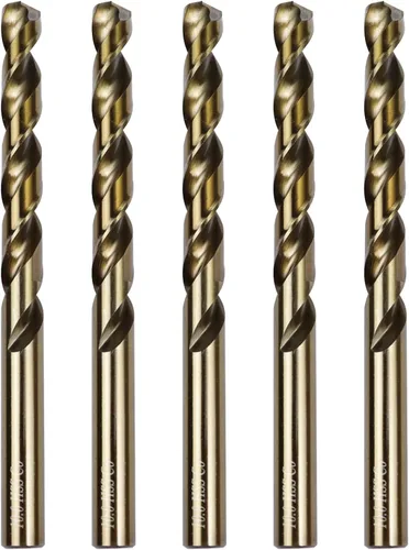Vista 8 de Broca de cobalto de 1/8 pulgadas M35 HSS Brocas helicoidales Jobber Longitud Broca de acero para metal duro y acero inoxidable, paquete de 10
