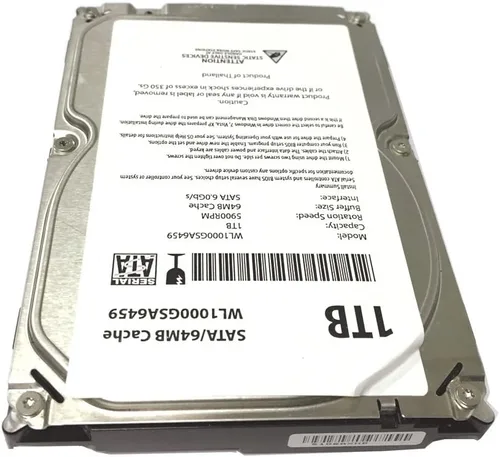 Vista 3 de White Label WL 1TB 64MB caché 5900RPM SATA 6.0Gb/s (silencioso y resistente) Escritorio interno 3.5" Disco duro (PC, CCTV DVR)