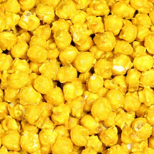 Vista 5 de Palomitas de maíz gourmet con sabor a plátano amarillo de It's Delish, envase jumbo de 16 oz Snack de pop corn aireado a granel - Temática frutal