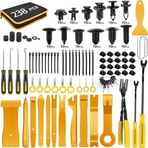 Vista 11 de GOOACC - Kit de 240 clips de retención a presión para automóvil, remaches de plástico y sujetadores, clips para guardabarros, paneles y tapicería