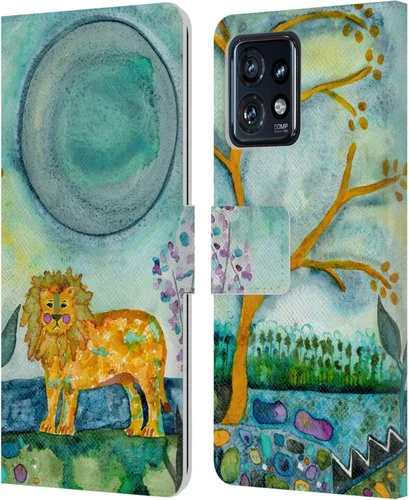 Vista 10 de Head Case Designs Officially Licensed Wyanne Quiet Creative Animals 2 Leather Book Wallet Case Cover Compatible with Motorola Moto Edge 40 Pro