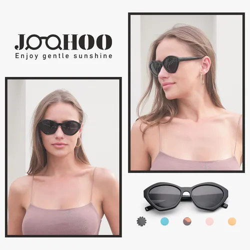 Vista 5 de Gafas de sol ovaladas Y2K para mujer, polarizadas, protección UV, vintage, retro, gafas de sol, lentes de sol