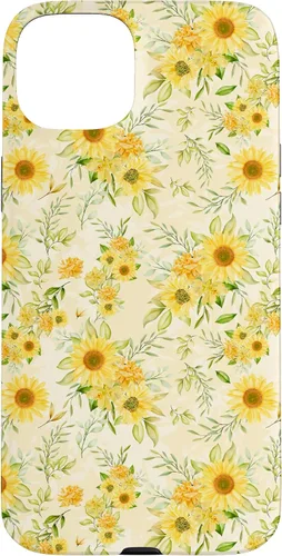 Vista 9 de Cute Sunflower Pattern Yellow Pastel Flower Case for iPhone 16