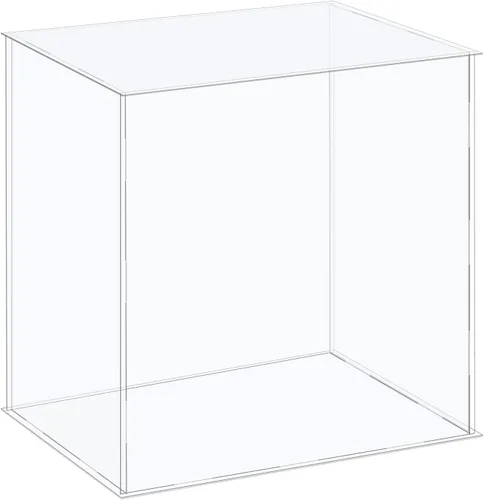 Vista 22 de MECCANIXITY Vitrina de acrílico Caja de plástico Caja de almacenamiento de cubo transparente Ensamble escaparate de 14.1 x 12.2 x 10.2 pulgadas