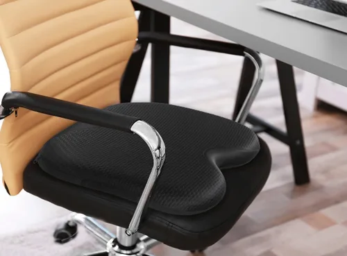 Vista 5 de Type S - Cojín de asiento de gel cómodo, paquete de 2, cojín de asiento de espuma viscoelástica mejorada para silla de oficina, asiento