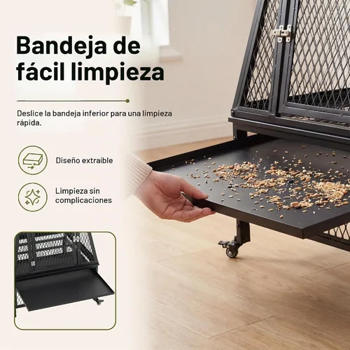 Vista 6 de Jaula piramidal grande para pájaros de 79 pulgadas para loros